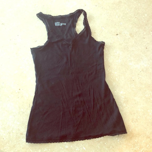 Mossimo Supply Co. Tops - Black tank with lace detail